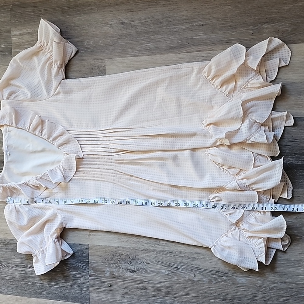 Tularosa Cream Ruffle Mini Dress - Picture 9 of 14